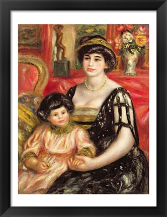 Framed Madame Josse Bernheim-Jeune and her Son Henry, 1910 Print