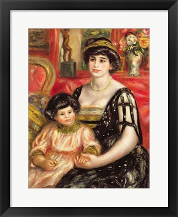 Framed Madame Josse Bernheim-Jeune and her Son Henry, 1910 Print