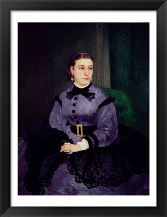 Framed Portrait of Mademoiselle Sicot, 1865 Print