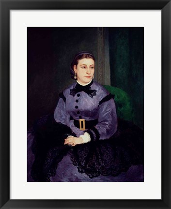 Framed Portrait of Mademoiselle Sicot, 1865 Print