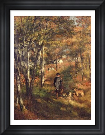 Framed Jules Le Coeur in the Forest of Fontainebleau, 1866 Print