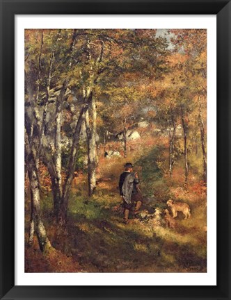 Framed Jules Le Coeur in the Forest of Fontainebleau, 1866 Print