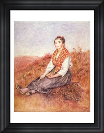 Framed Woman with a bundle of firewood, c.1882 Print