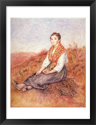 Framed Woman with a bundle of firewood, c.1882 Print