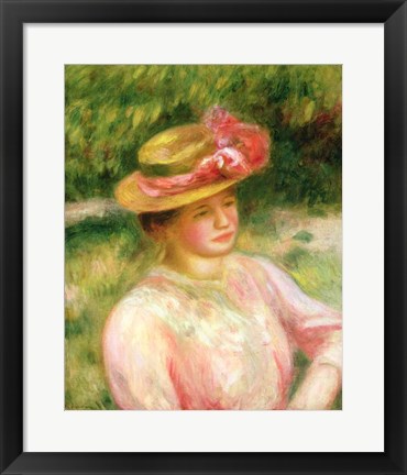 Framed Straw Hat, 1895 Print