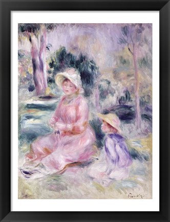 Framed Madame Renoir and her son Pierre, 1890 Print