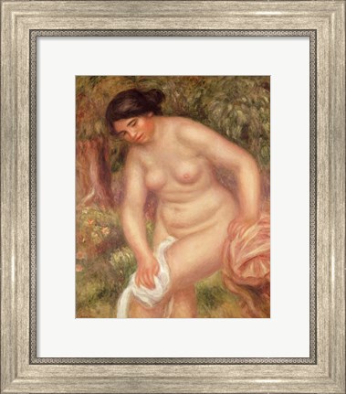 Framed Bather drying herself, 1895 Print
