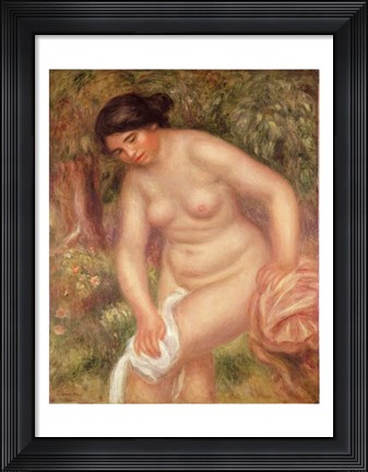 Framed Bather drying herself, 1895 Print