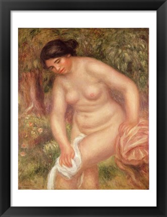 Framed Bather drying herself, 1895 Print