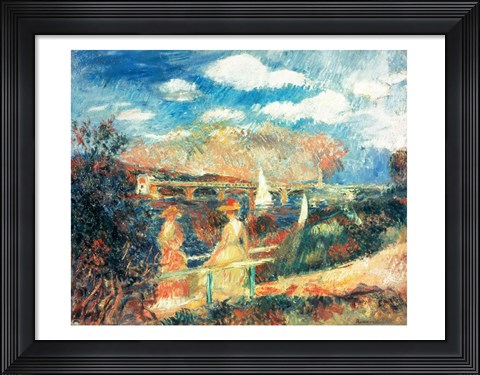 Framed banks of the Seine at Argenteuil, 1880 Print