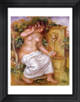 Framed Bather at the Fountain, 1914 Print