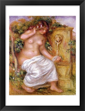 Framed Bather at the Fountain, 1914 Print