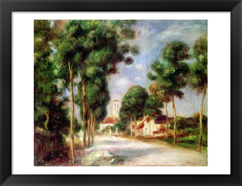 Framed Road to Essoyes, 1901 Print