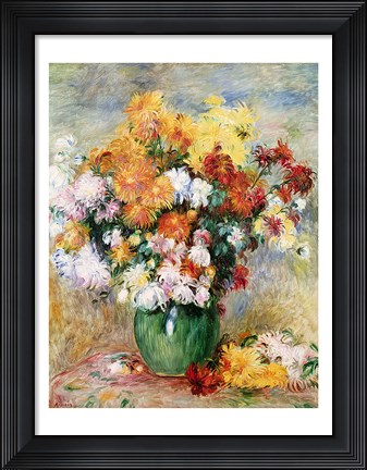 Framed Bouquet of Chrysanthemums, c.1884 Print