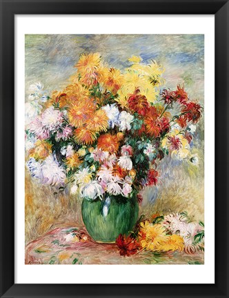 Framed Bouquet of Chrysanthemums, c.1884 Print