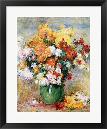 Framed Bouquet of Chrysanthemums, c.1884 Print