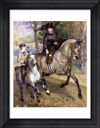 Framed Horsewoman in the Bois de Boulogne, 1873 Print