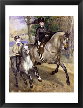 Framed Horsewoman in the Bois de Boulogne, 1873 Print