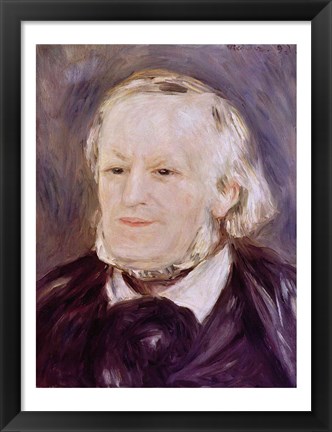 Framed Portrait of Richard Wagner - close up Print
