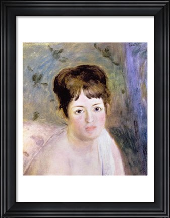 Framed Woman&#39;s Head, c.1876 Print