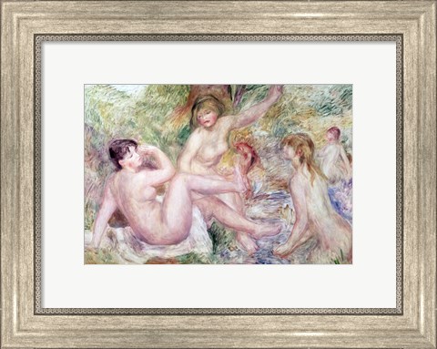 Framed Study for the Large Bathers, 1885-1901 Print