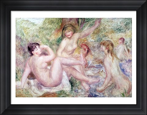 Framed Study for the Large Bathers, 1885-1901 Print