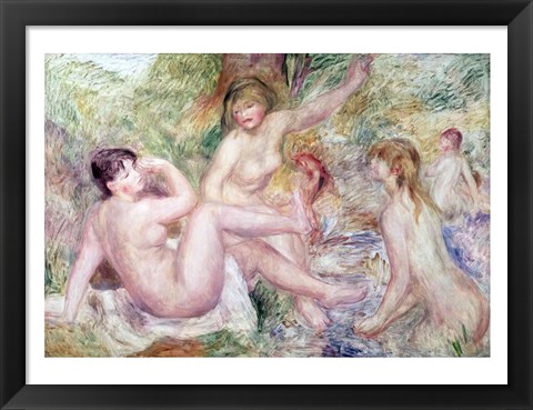 Framed Study for the Large Bathers, 1885-1901 Print