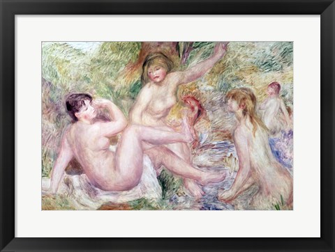 Framed Study for the Large Bathers, 1885-1901 Print