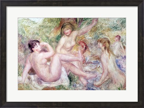 Framed Study for the Large Bathers, 1885-1901 Print