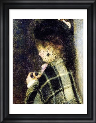 Framed Young Woman with a Small Veil, c.1875 Print