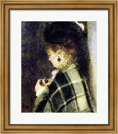 Framed Young Woman with a Small Veil, c.1875 Print