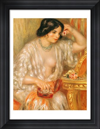 Framed Gabrielle with Jewellery, 1910 Print