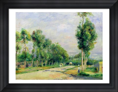 Framed Road to Versailles at Louveciennes Print
