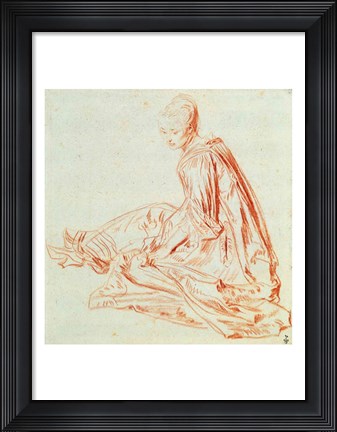 Framed Woman Smiling, 1875 Print