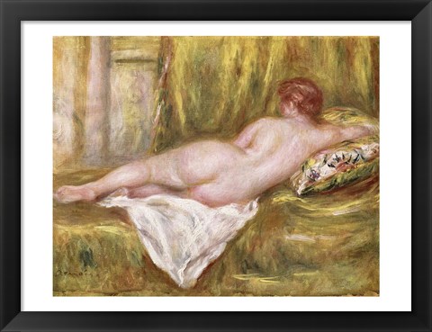 Framed Reclining Nude from the Back Print