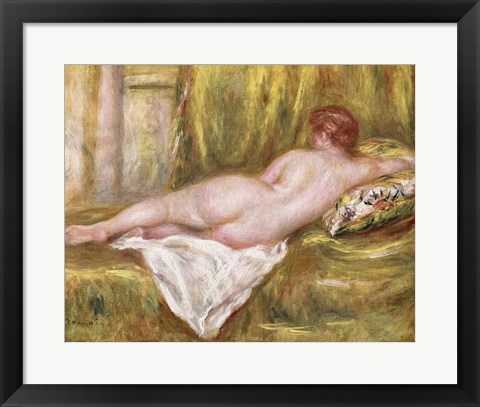 Framed Reclining Nude from the Back Print