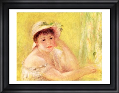 Framed Woman in a Straw Hat, 1879 Print
