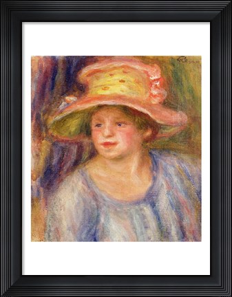 Framed Woman with a hat Print