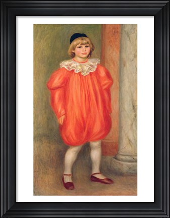 Framed Claude Renoir in a clown costume, 1909 Print
