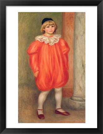 Framed Claude Renoir in a clown costume, 1909 Print