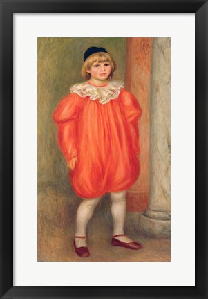 Framed Claude Renoir in a clown costume, 1909 Print