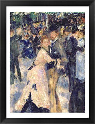 Framed Ball at the Moulin de la Galette, 1876 - close up Print