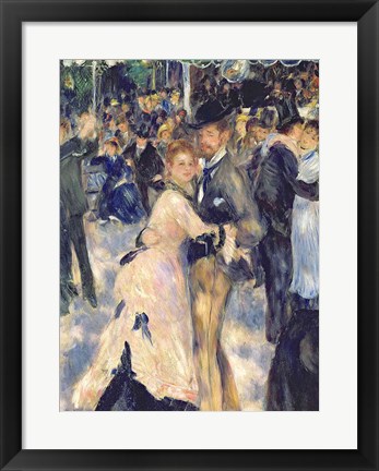 Framed Ball at the Moulin de la Galette, 1876 - close up Print