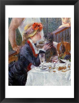 Framed Luncheon of the Boating Party, 1881 - close up Print