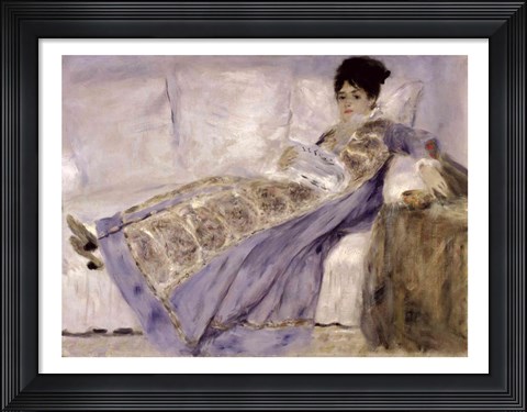 Framed Madame Monet on a Sofa, c.1874 Print