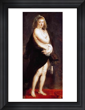 Framed Helena Fourment in a Fur Wrap, 1636-38 Print