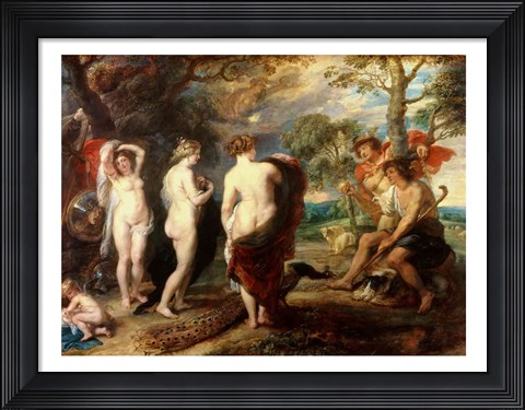 Framed Judgement of Paris - dark colors Print