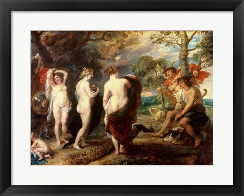 Framed Judgement of Paris - dark colors Print