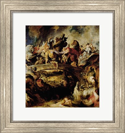 Framed Battle of the Amazons and Greeks Print