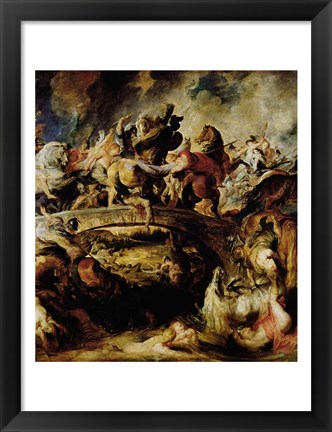 Framed Battle of the Amazons and Greeks Print